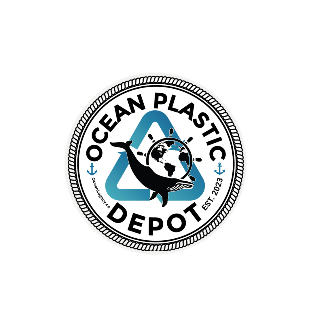 White Ocean Plastic Depot Sticker