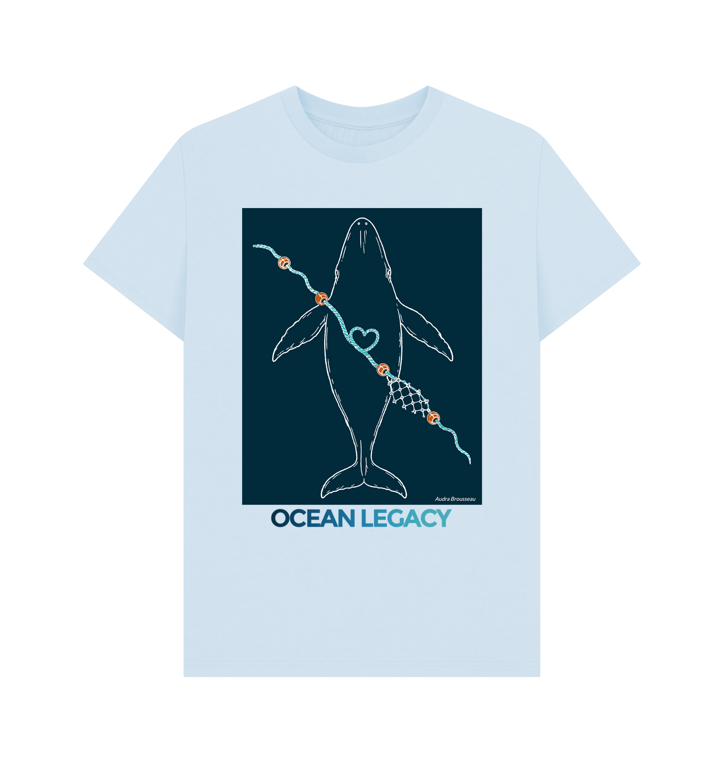 Sky Blue Printed T-shirt Front