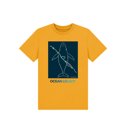 Mustard Printed Kids T-Shirt Front
