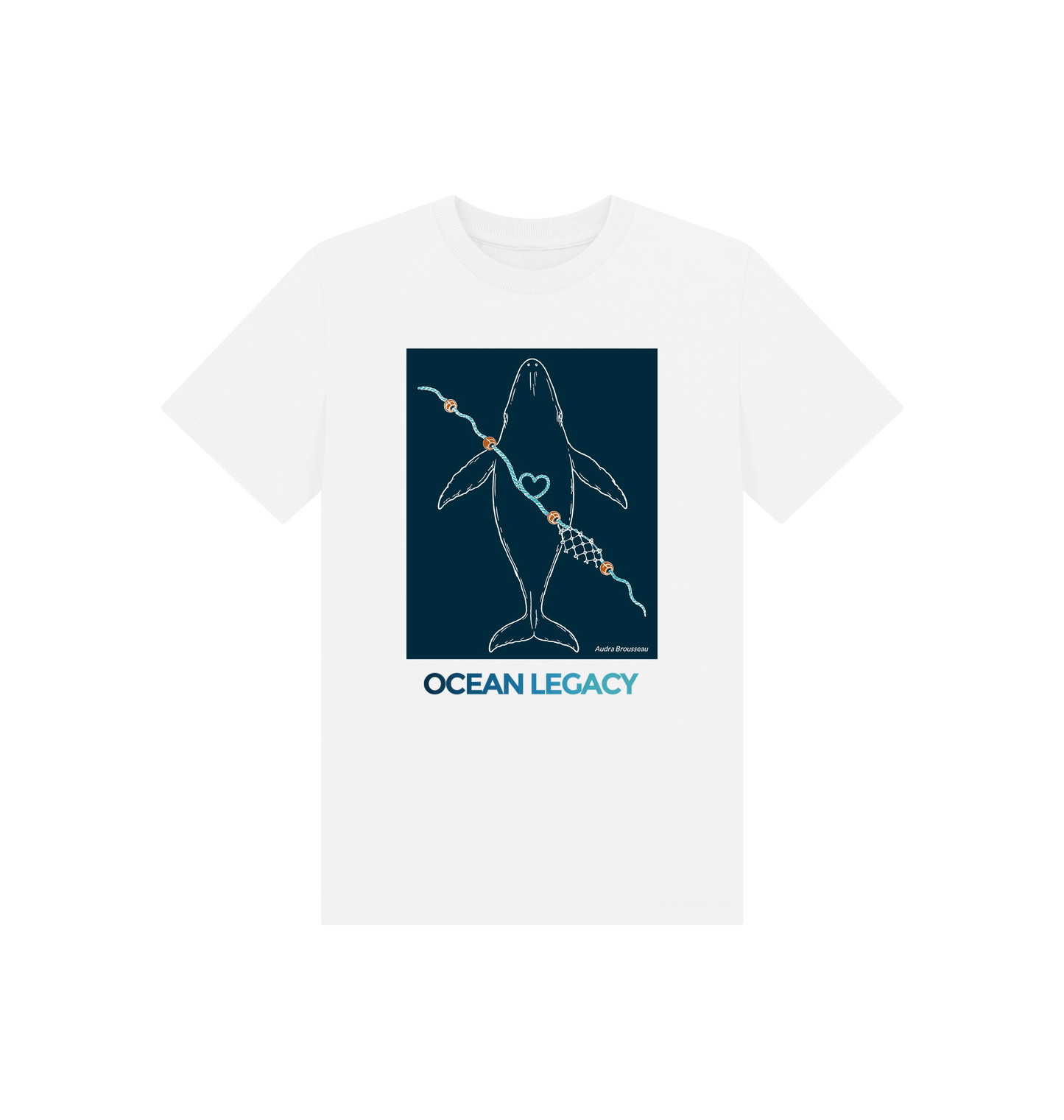 White Printed Kids T-Shirt Front