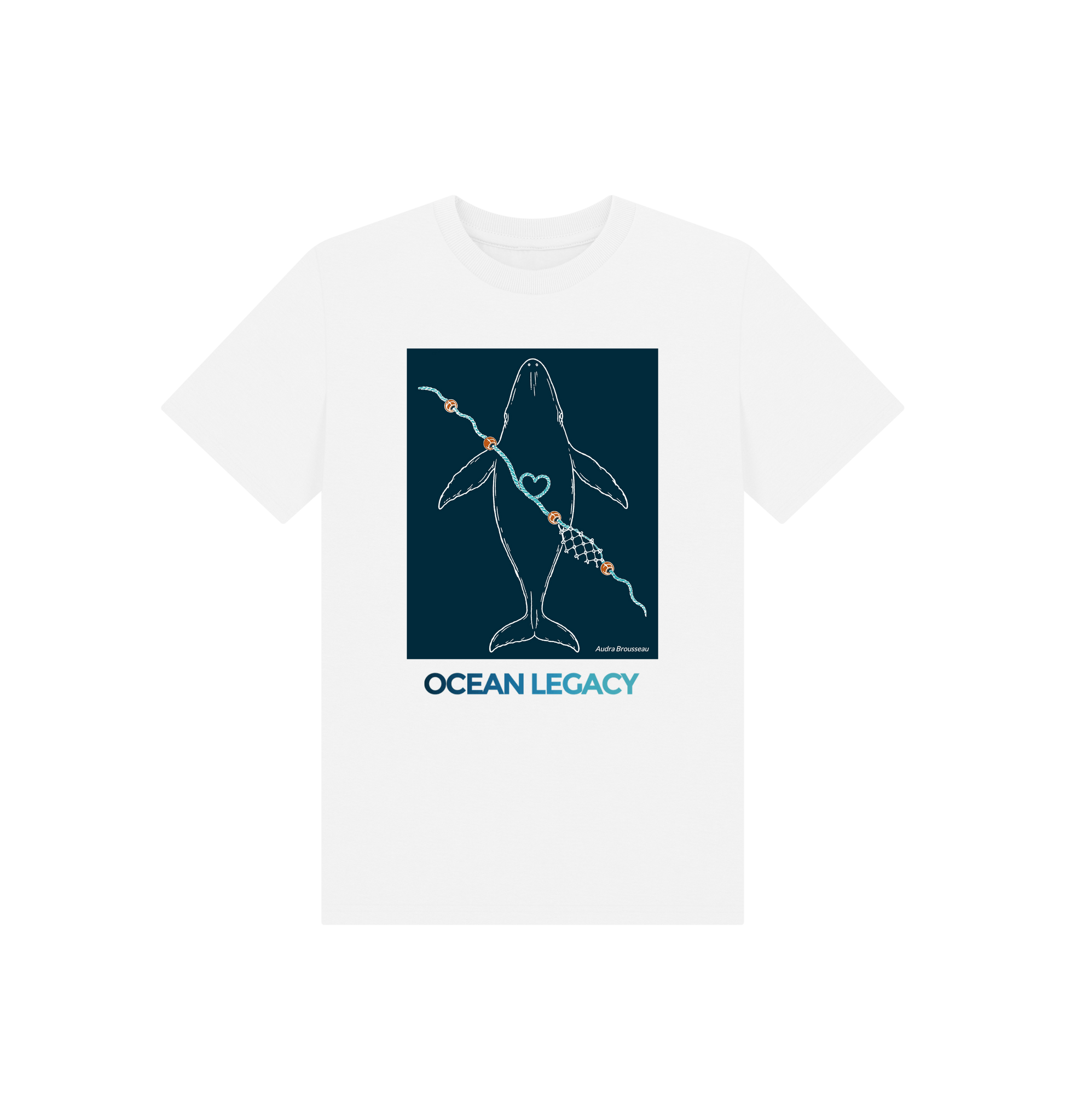 White Printed Kids T-Shirt Front