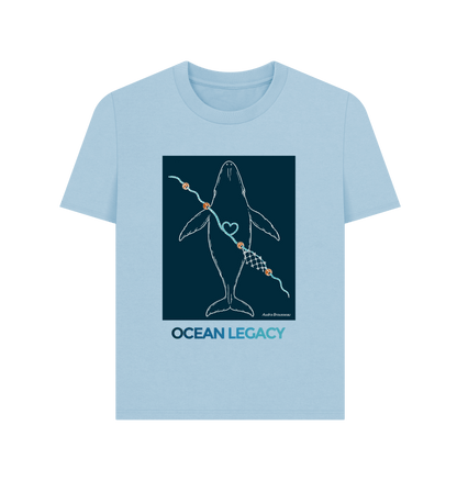 Milky Blue Printed T-shirt Front