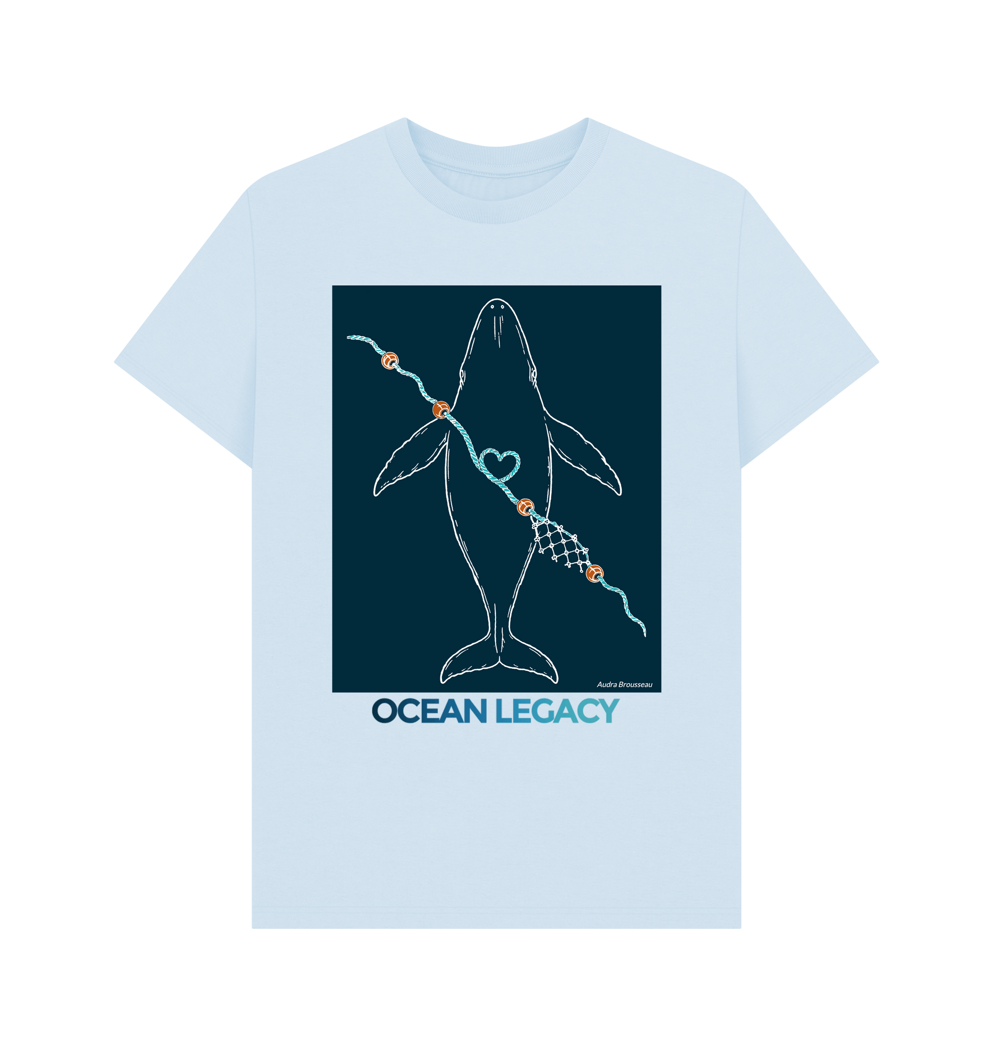 Sky Blue Printed T-shirt Front