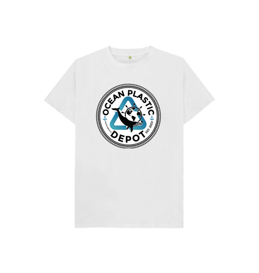 White Ocean Plastic Depot Kids T-shirt